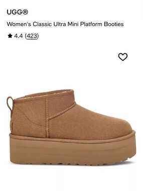UGG Mini Platform Booties - Chestnut Brown